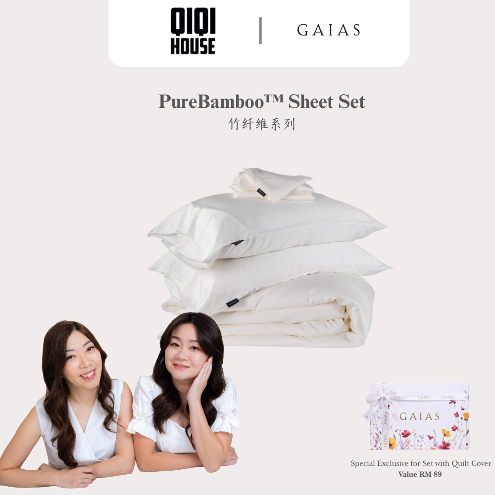 Qiqi House x Gaias PureBamboo™ Sheet Set