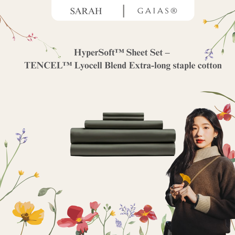 Sarah x Gaias | HyperSoft™ Sheet Set – TENCEL™ Lyocell Blend Extra-long staple cotton
