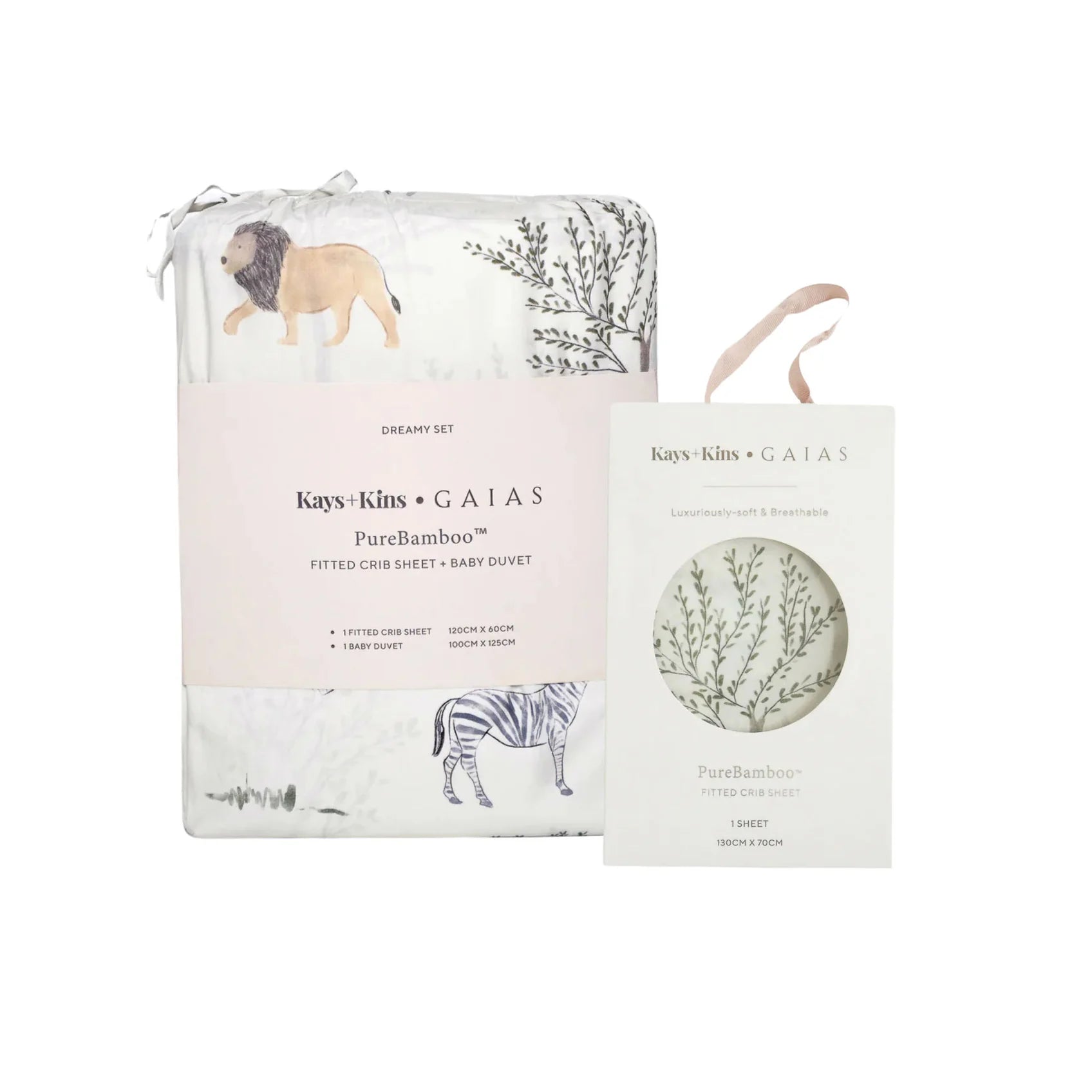 [Kays+Kins x GAIAS] PureBamboo™ Duvet + Fitted Crib Sheet Bundle Set